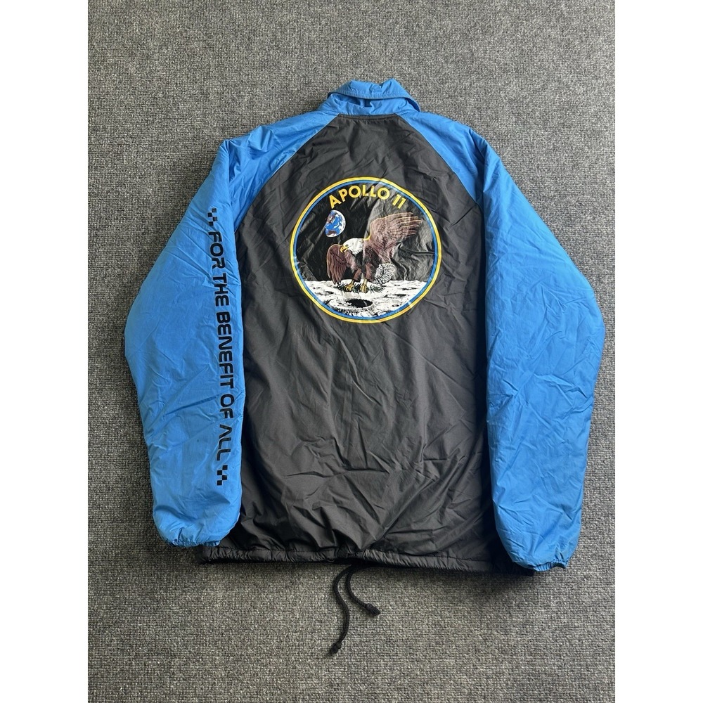 Mens Vans x NASA Apollo 11 Coach Jacket Blue Black, Size M